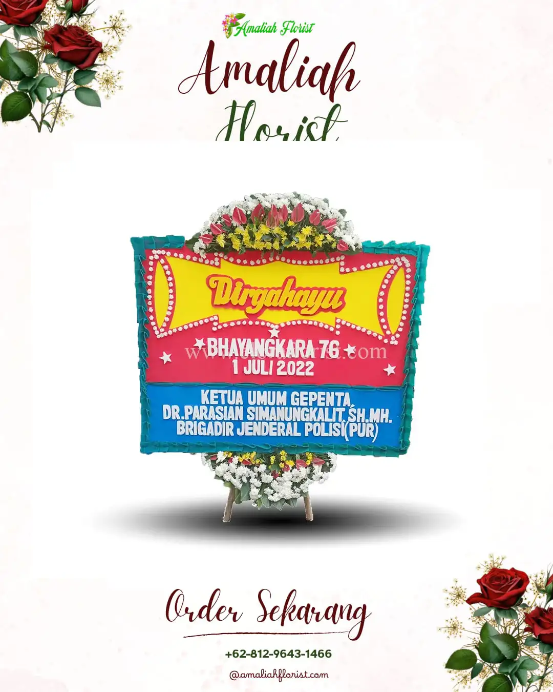 Papan Bunga HUT Ulang Tahun Batokan